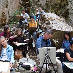 В рамках конкурса «Учитель и ученик» прошли прошли мастер-классы и пленэры