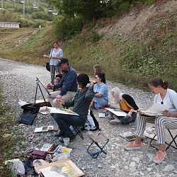 В рамках конкурса «Учитель и ученик» прошли прошли мастер-классы и пленэры