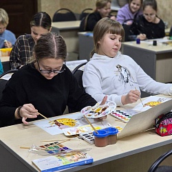В Канской епархии прошли мастер-классы от преподавателя Академии акварели и изящных искусств Сергея Андрияки