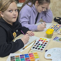 В Канской епархии прошли мастер-классы от преподавателя Академии акварели и изящных искусств Сергея Андрияки