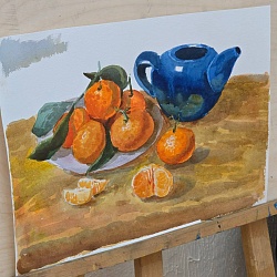 В Канской епархии прошли мастер-классы от преподавателя Академии акварели и изящных искусств Сергея Андрияки