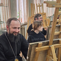 В Канской епархии прошли мастер-классы от преподавателя Академии акварели и изящных искусств Сергея Андрияки
