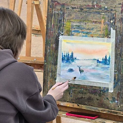 В Канской епархии прошли мастер-классы от преподавателя Академии акварели и изящных искусств Сергея Андрияки