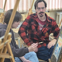 В Канской епархии прошли мастер-классы от преподавателя Академии акварели и изящных искусств Сергея Андрияки